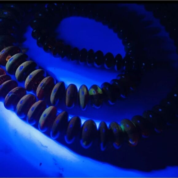 Vtg Carved Natural Baltic  Amber Graduated Disc Bead 38g 24” Necklace Rondelles - Picture 3 of 16